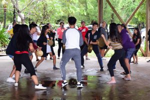 Dr. Wayland Quintero teaches the participants a dance from his birthplace of Sagada, Mountain Province, Philippines.