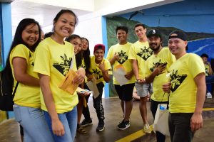 Barangay members wearing their t-shirts on the last day of the conference.